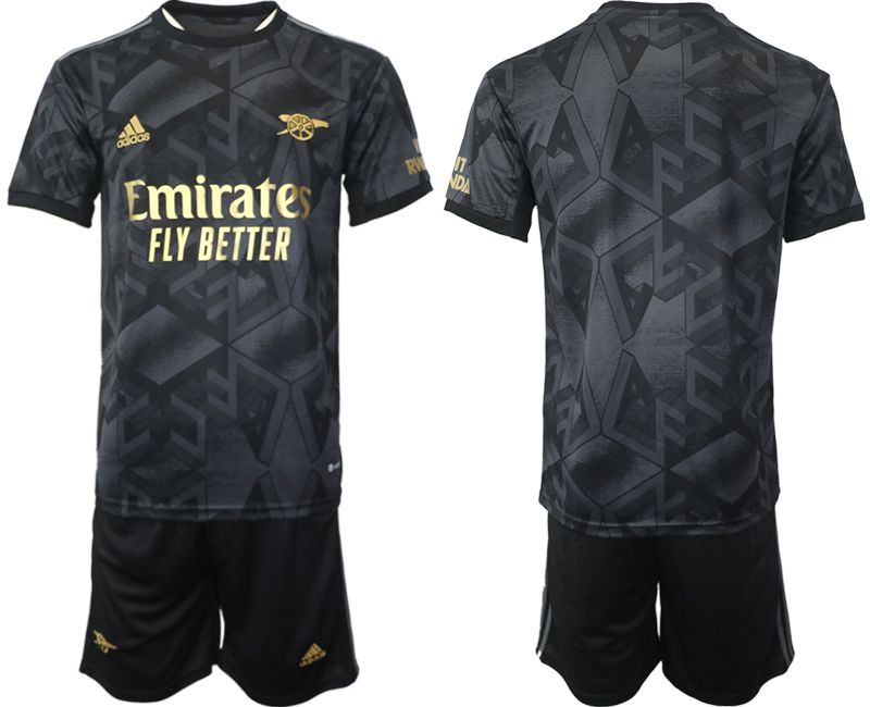 Men 2022-2023 Club Arsenal away black blank Soccer Jersey->customized soccer jersey->Custom Jersey